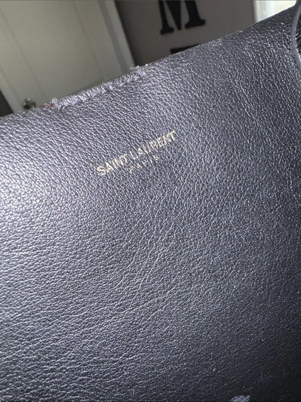 Authentic Black YSL Shopping Tote